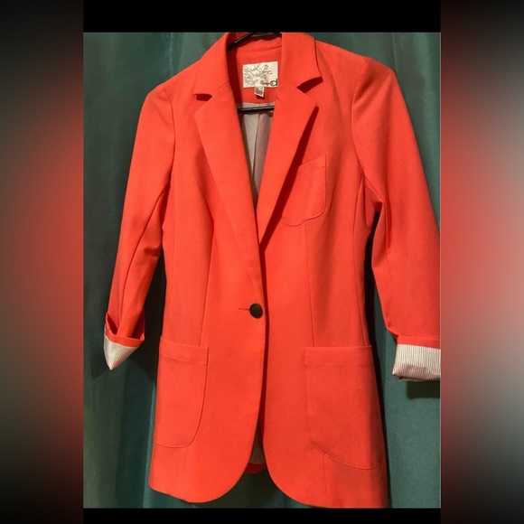 Dynamite, orange/pinkish blazer/ gray - Picture 1 of 4